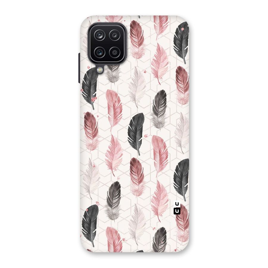 Feather Line Pattern Back Case for Galaxy A12