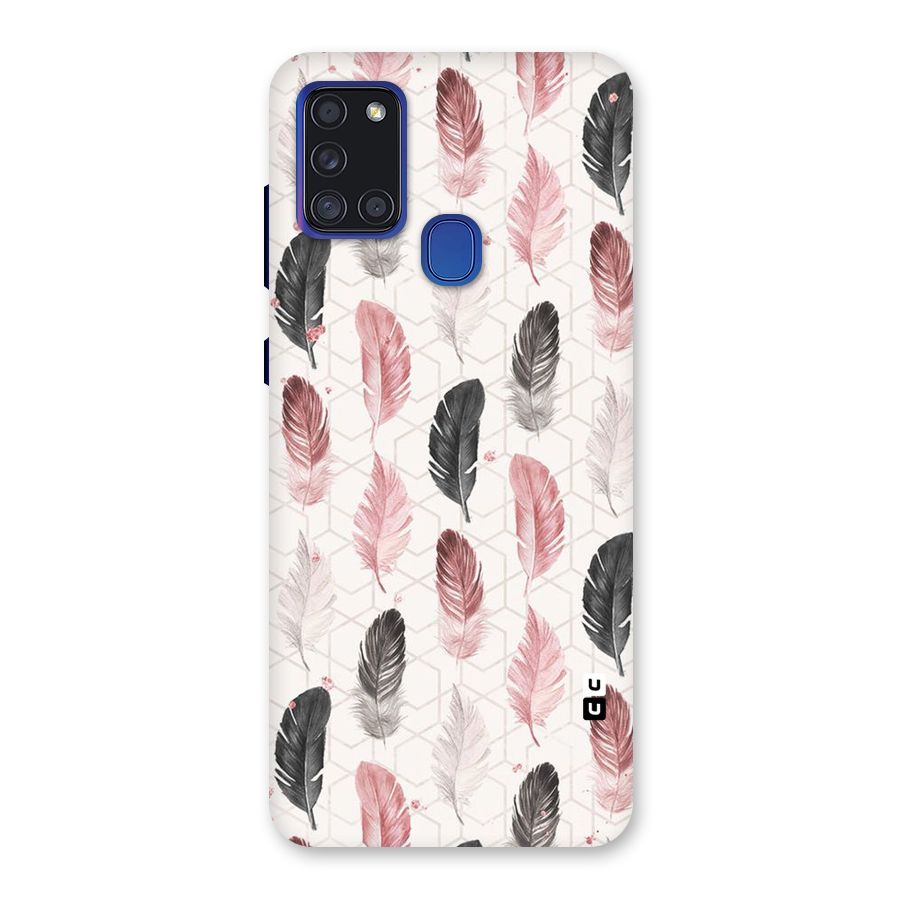 Feather Line Pattern Back Case for Galaxy A21s