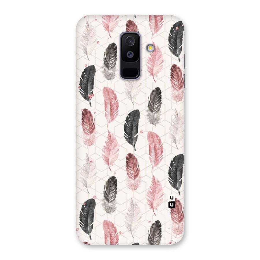 Feather Line Pattern Back Case for Galaxy A6 Plus