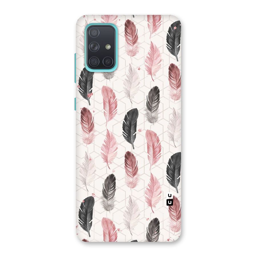 Feather Line Pattern Back Case for Galaxy A71