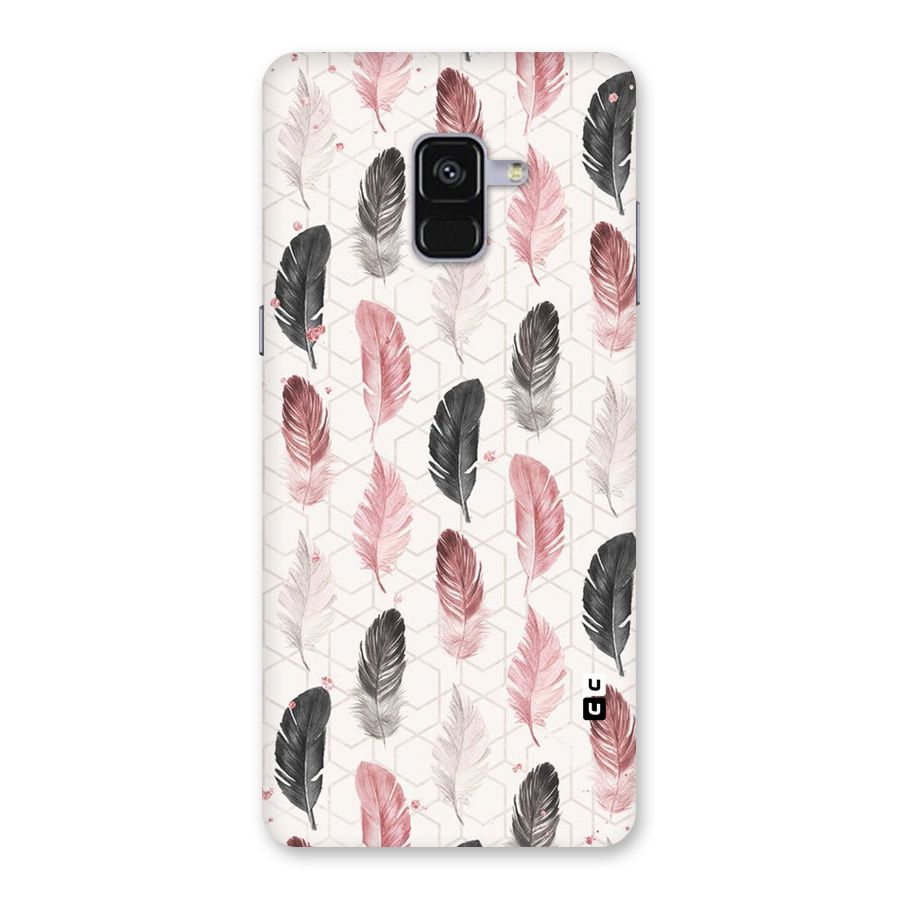 Feather Line Pattern Back Case for Galaxy A8 Plus