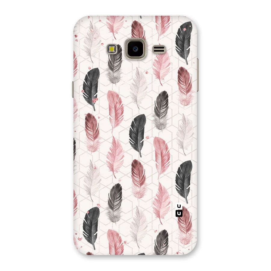 Feather Line Pattern Back Case for Galaxy J7 Nxt