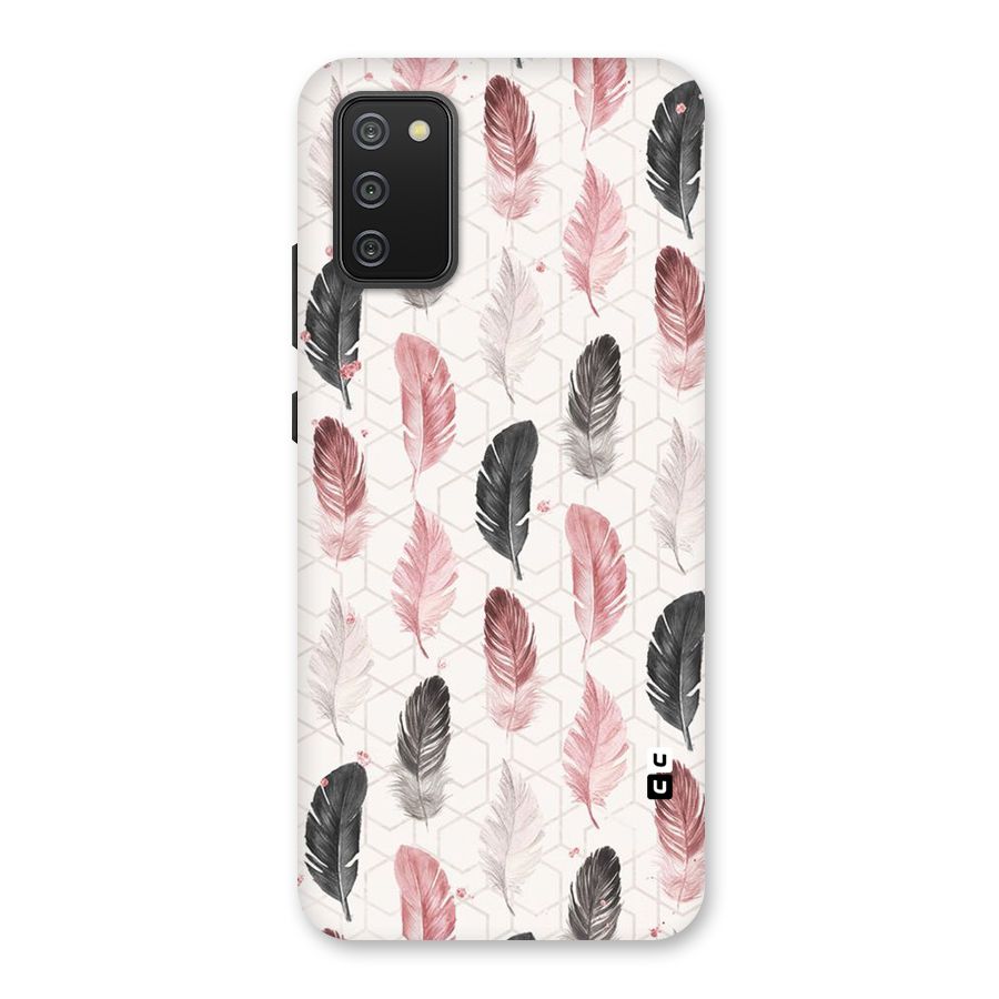 Feather Line Pattern Back Case for Galaxy M02s