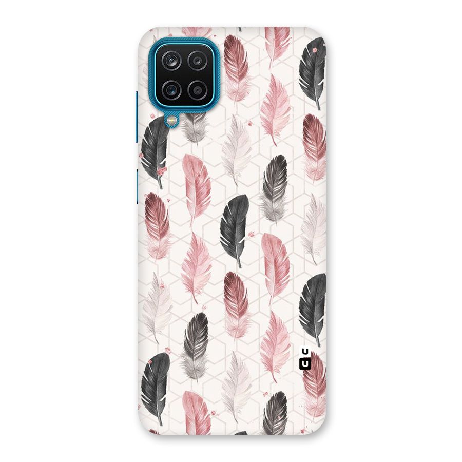 Feather Line Pattern Back Case for Galaxy M12
