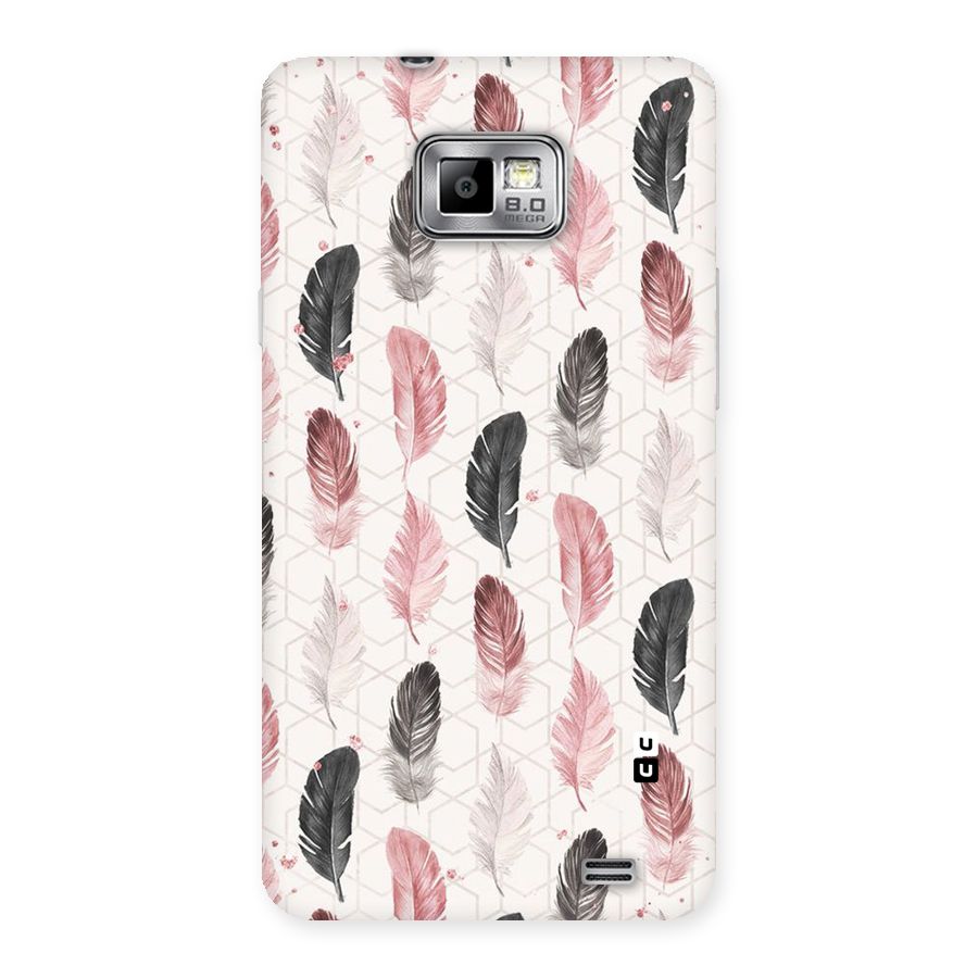 Feather Line Pattern Back Case for Galaxy S2