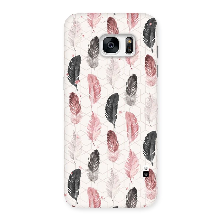 Feather Line Pattern Back Case for Galaxy S7 Edge