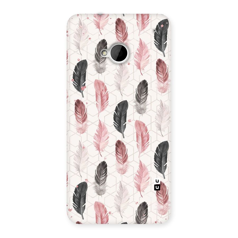 Feather Line Pattern Back Case for HTC One M7
