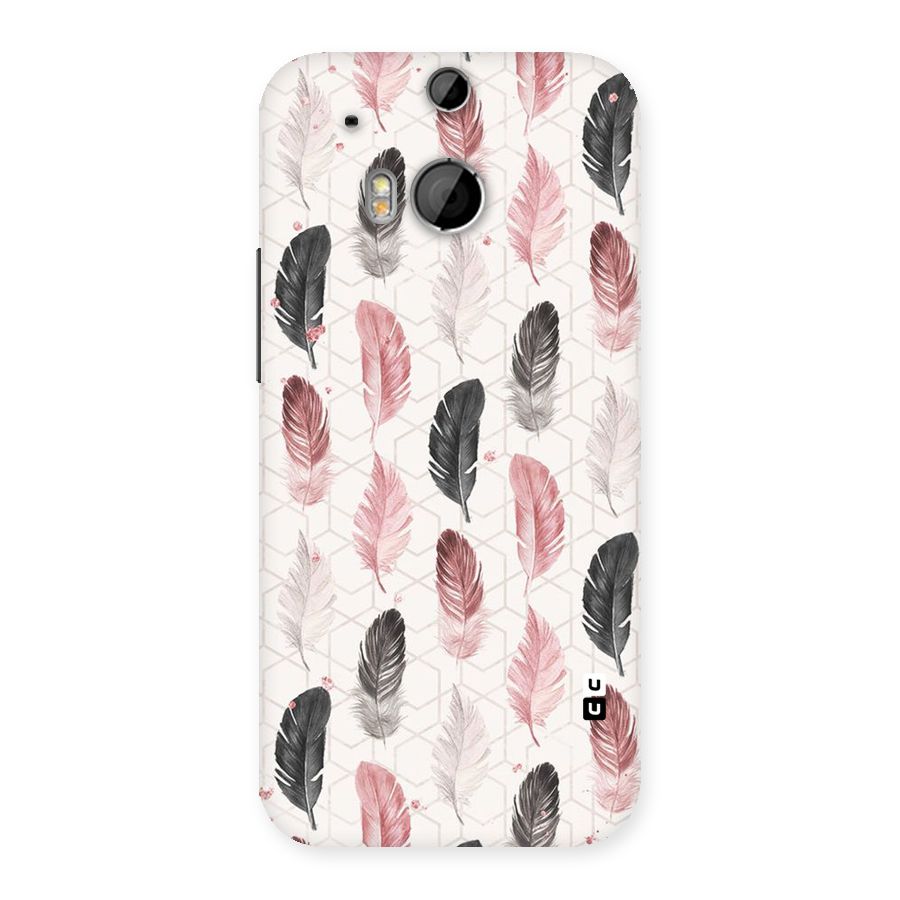 Feather Line Pattern Back Case for HTC One M8