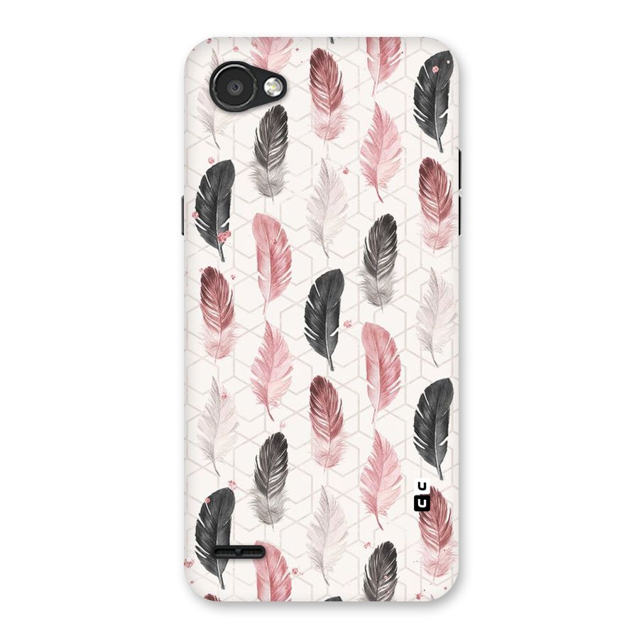 Feather Line Pattern Back Case for LG Q6