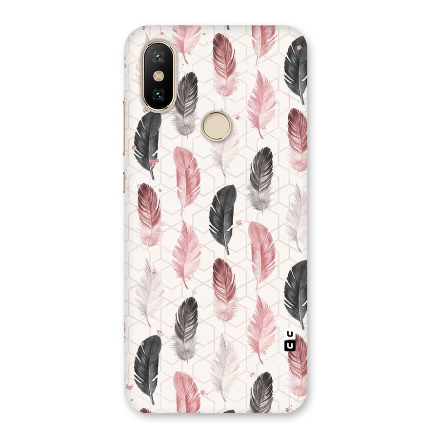 Feather Line Pattern Back Case for Mi A2