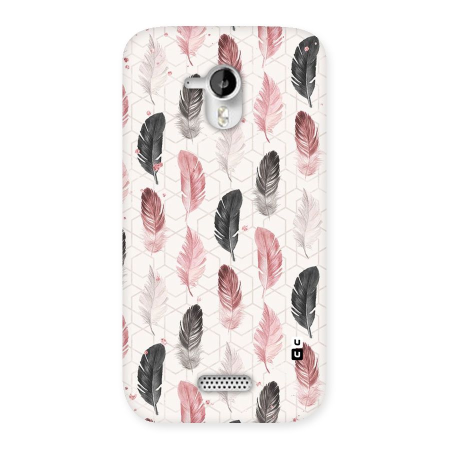 Feather Line Pattern Back Case for Micromax Canvas HD A116