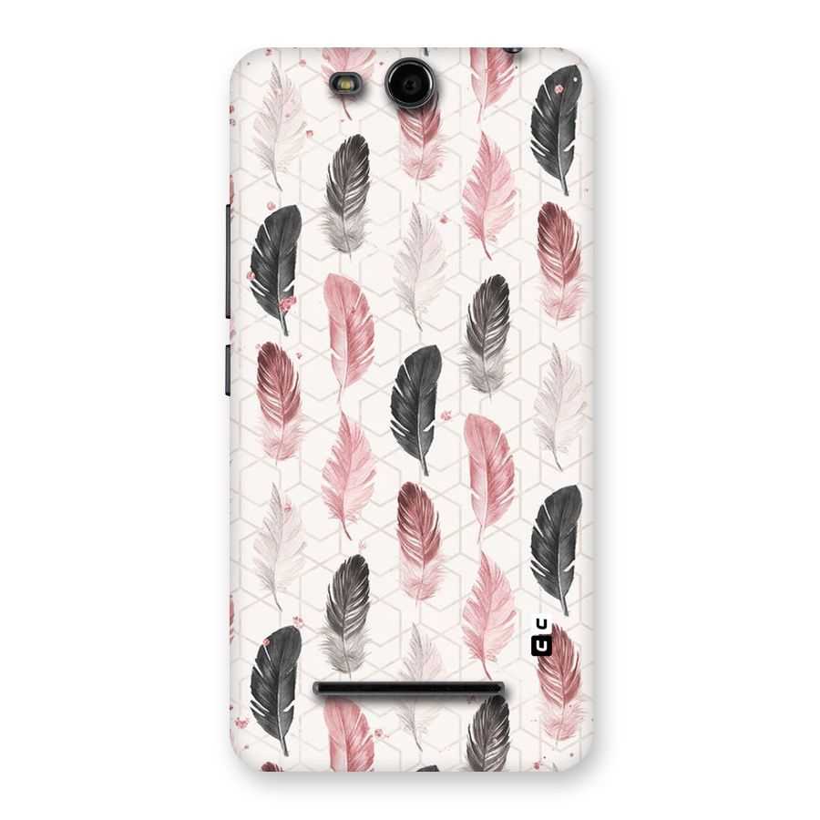 Feather Line Pattern Back Case for Micromax Canvas Juice 3 Q392