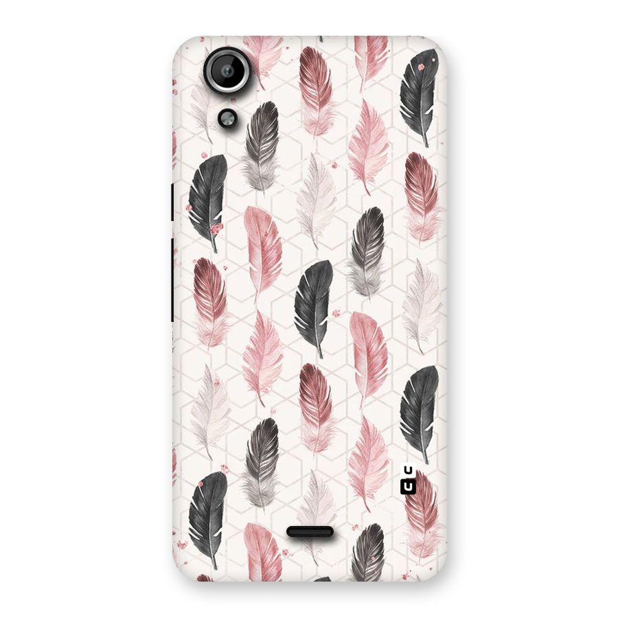 Feather Line Pattern Back Case for Micromax Canvas Selfie Lens Q345