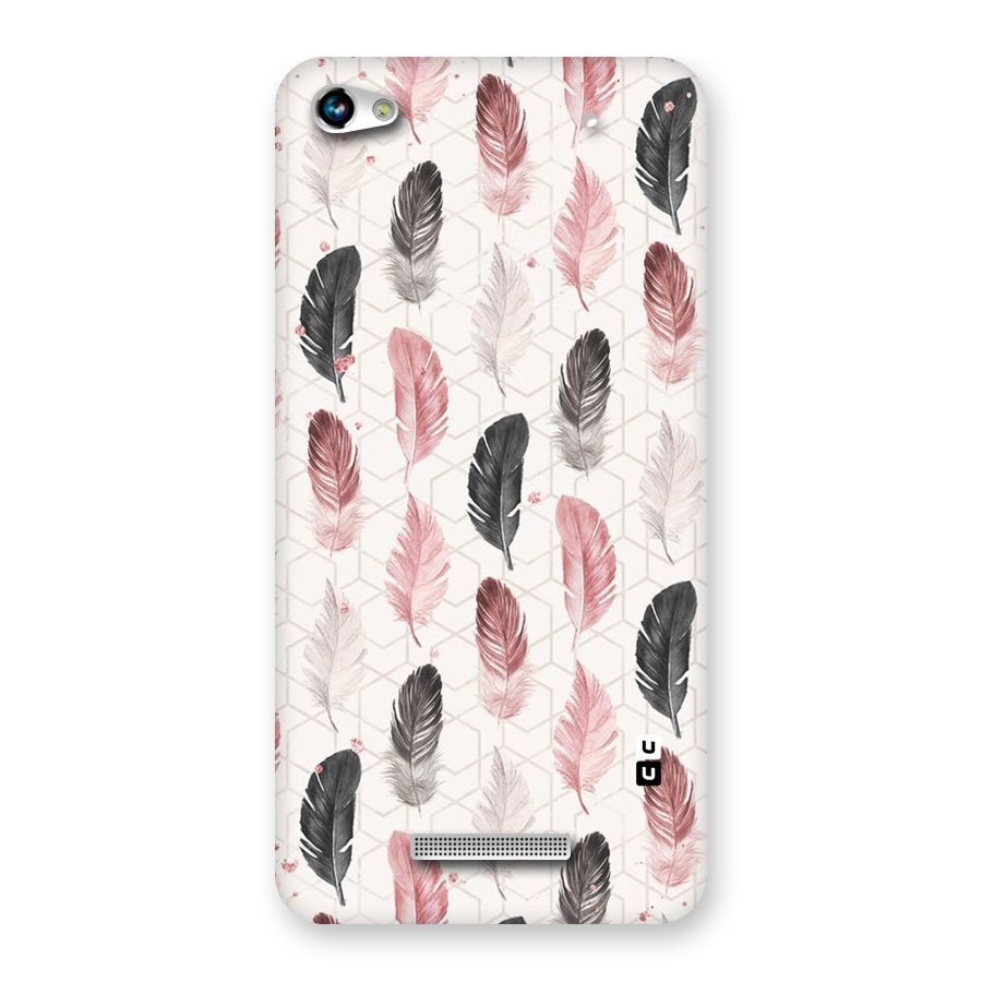 Feather Line Pattern Back Case for Micromax Hue 2