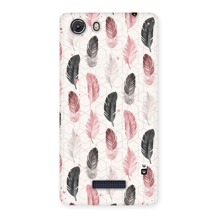 Feather Line Pattern Back Case for Micromax Unite 3