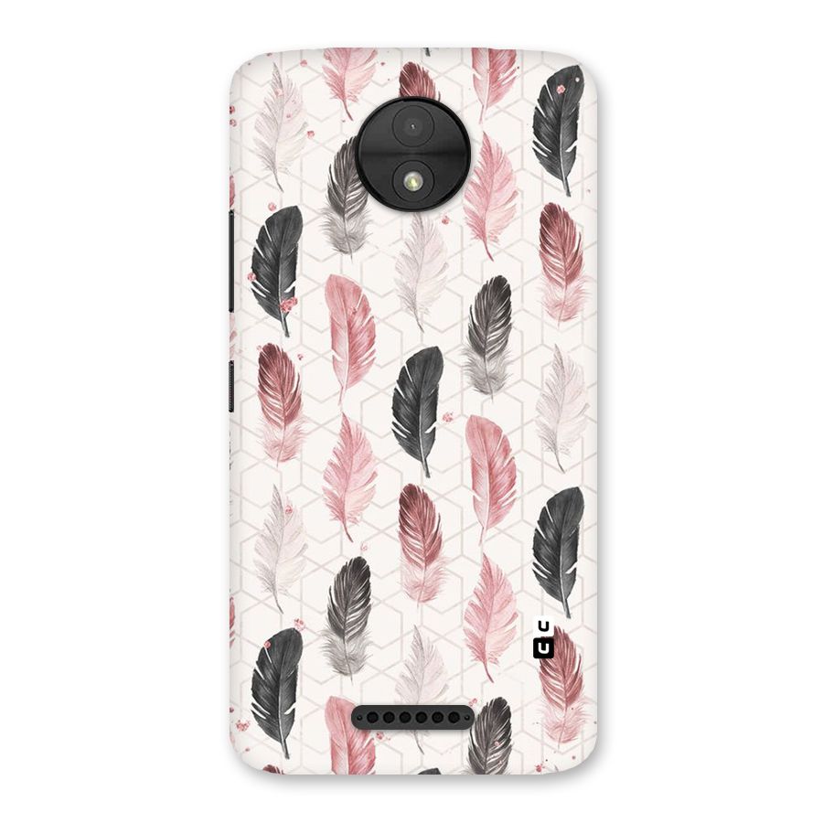 Feather Line Pattern Back Case for Moto C