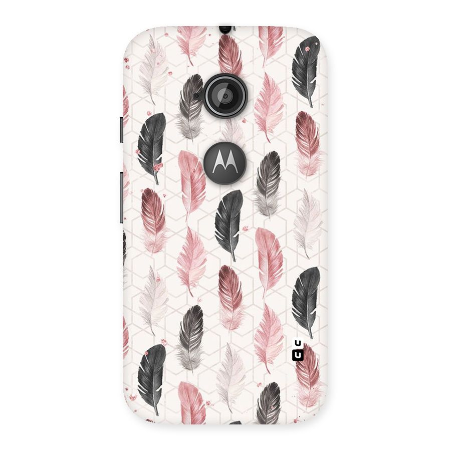 Feather Line Pattern Back Case for Moto E 2nd Gen
