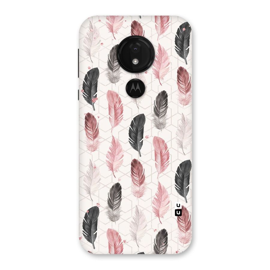 Feather Line Pattern Back Case for Moto G7 Power