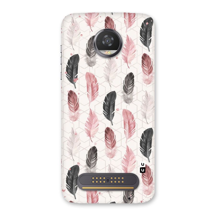Feather Line Pattern Back Case for Moto Z2 Play