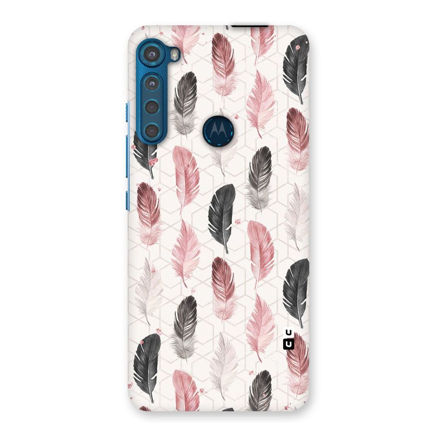 Feather Line Pattern Back Case for Motorola One Fusion Plus