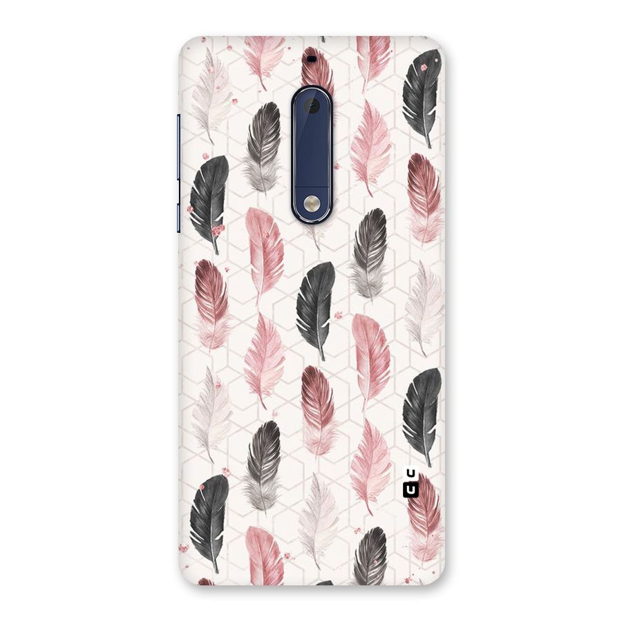 Feather Line Pattern Back Case for Nokia 5