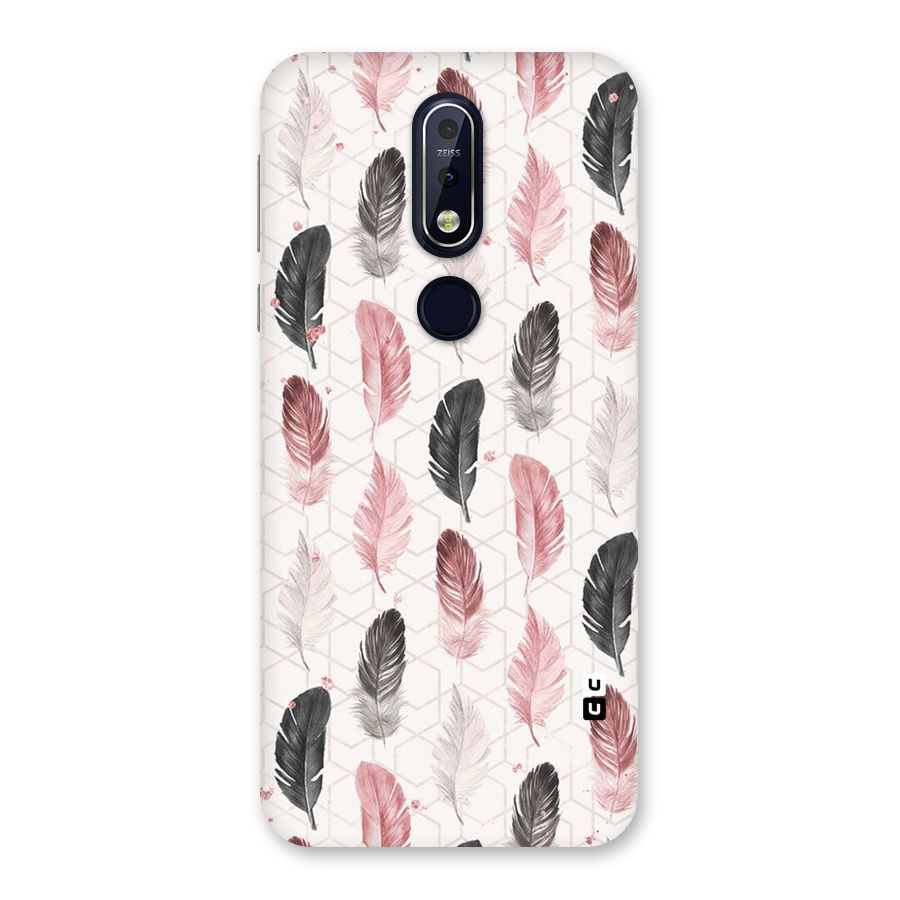 Feather Line Pattern Back Case for Nokia 7.1