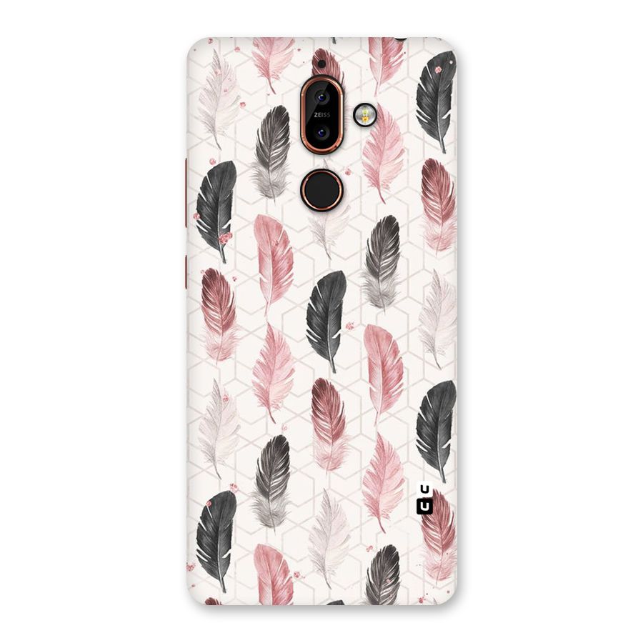 Feather Line Pattern Back Case for Nokia 7 Plus