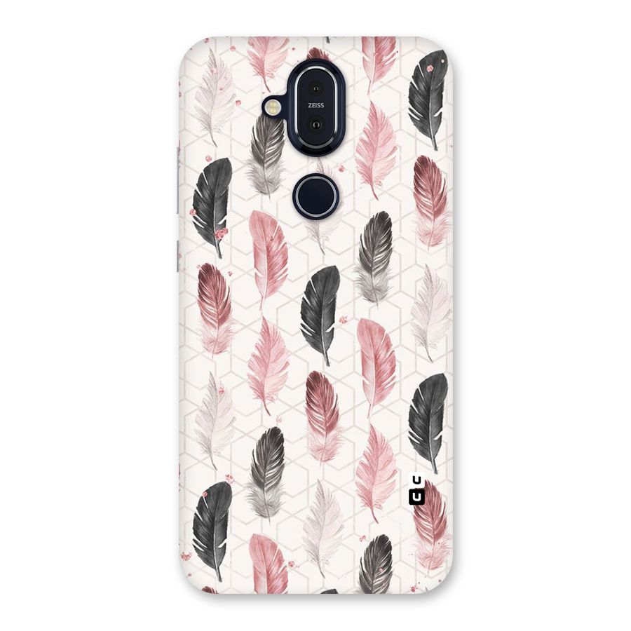 Feather Line Pattern Back Case for Nokia 8.1