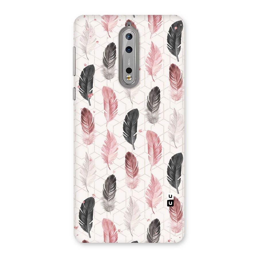 Feather Line Pattern Back Case for Nokia 8