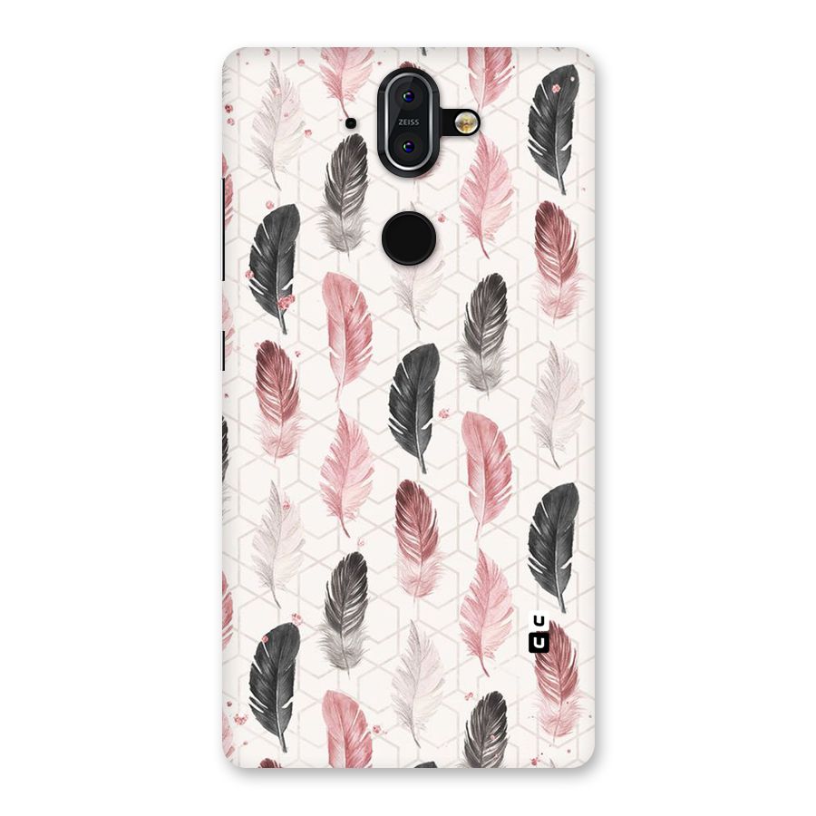 Feather Line Pattern Back Case for Nokia 8 Sirocco