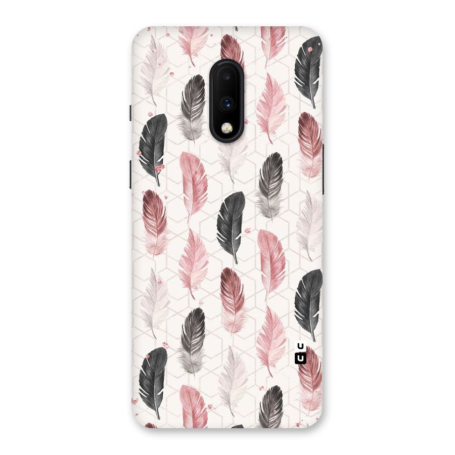 Feather Line Pattern Back Case for OnePlus 7