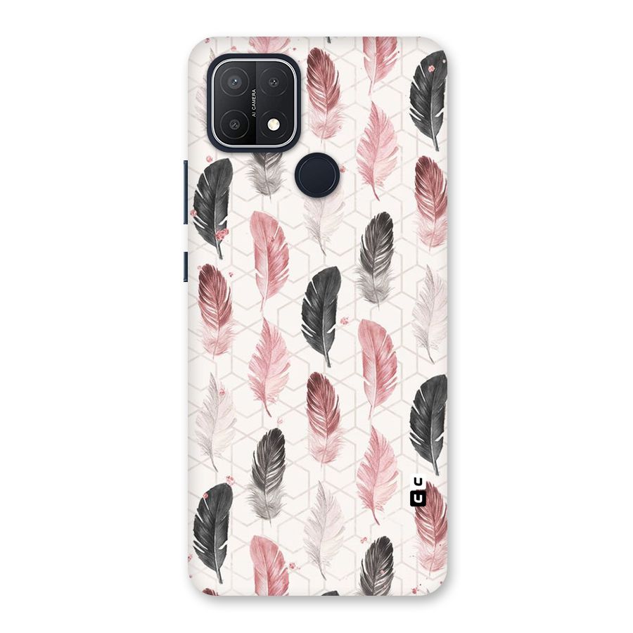 Feather Line Pattern Back Case for Oppo A15s