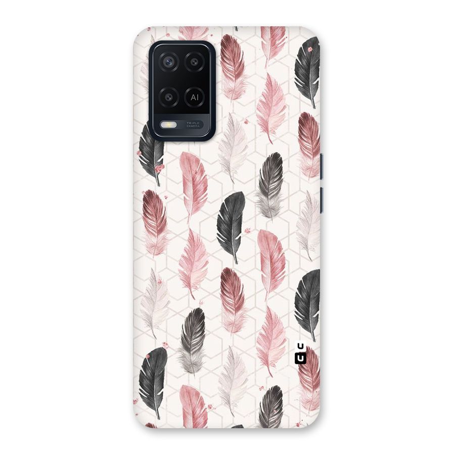 Feather Line Pattern Back Case for Oppo A54