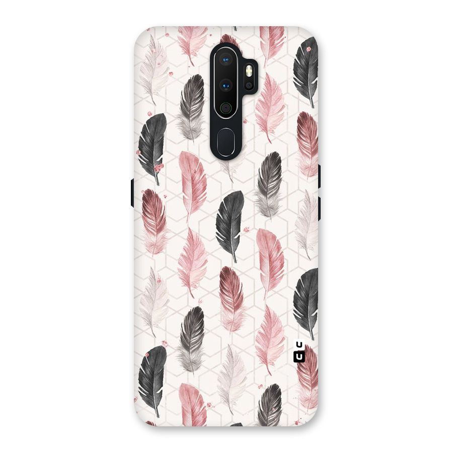 Feather Line Pattern Back Case for Oppo A5 (2020)