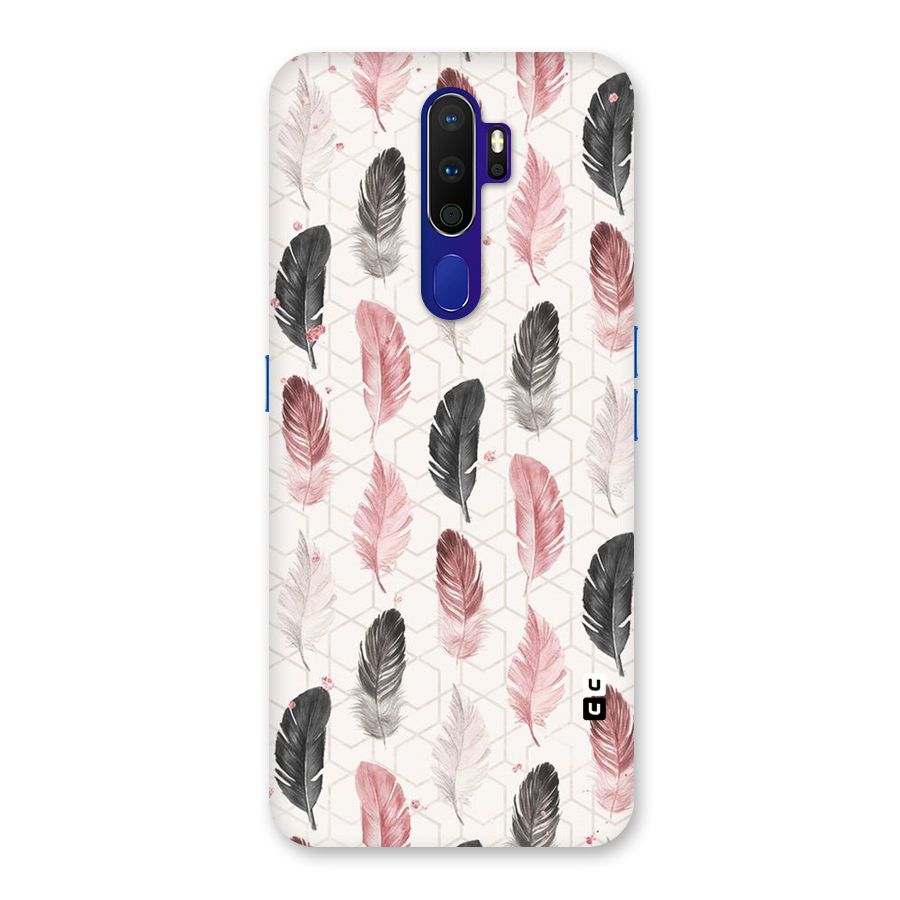 Feather Line Pattern Back Case for Oppo A9 (2020)