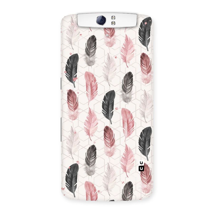 Feather Line Pattern Back Case for Oppo N1