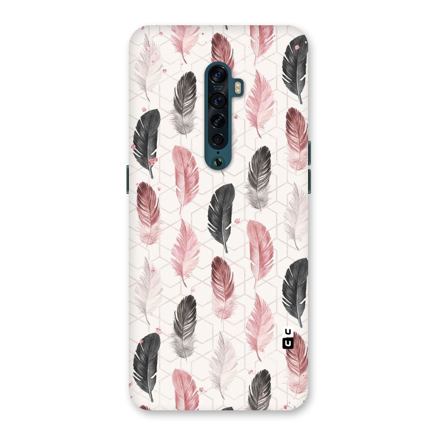 Feather Line Pattern Back Case for Oppo Reno2