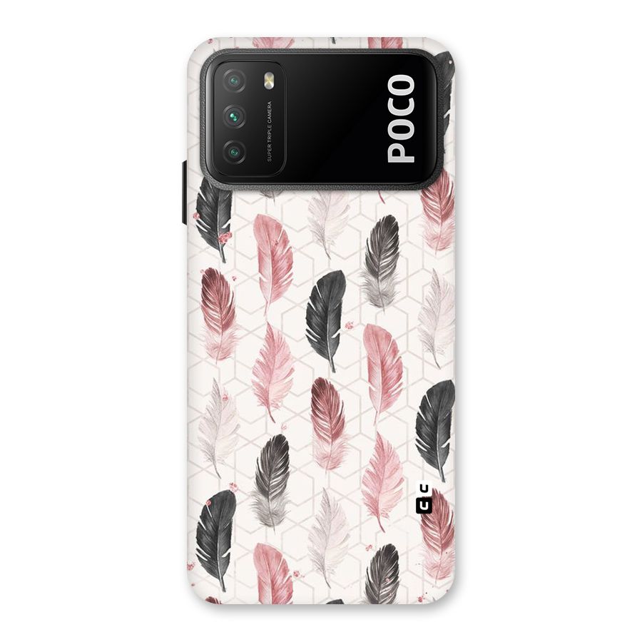 Feather Line Pattern Back Case for Poco M3