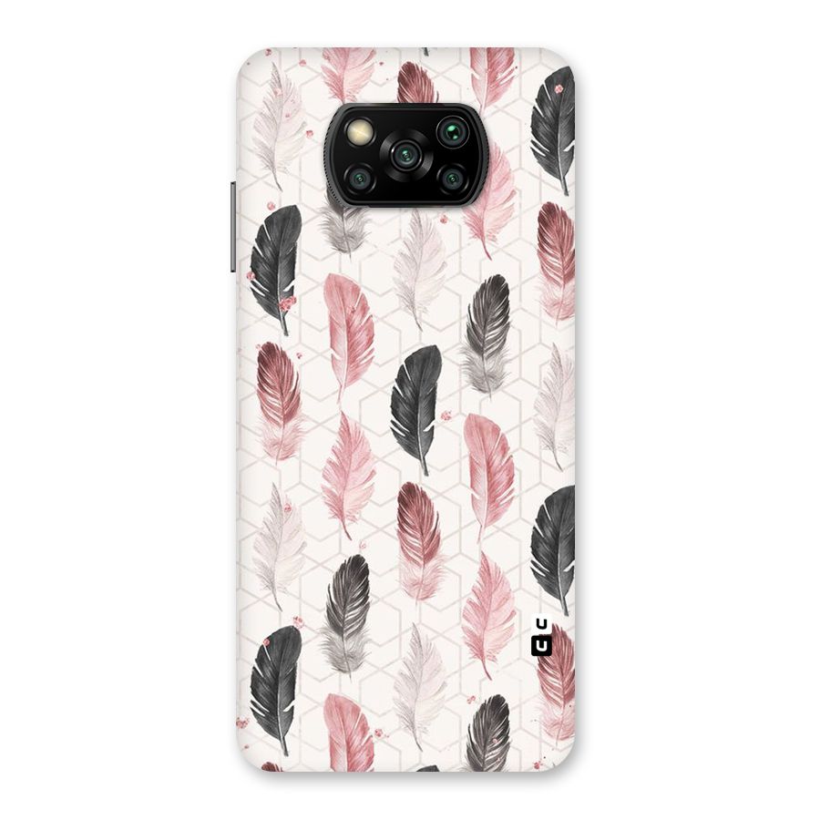 Feather Line Pattern Back Case for Poco X3