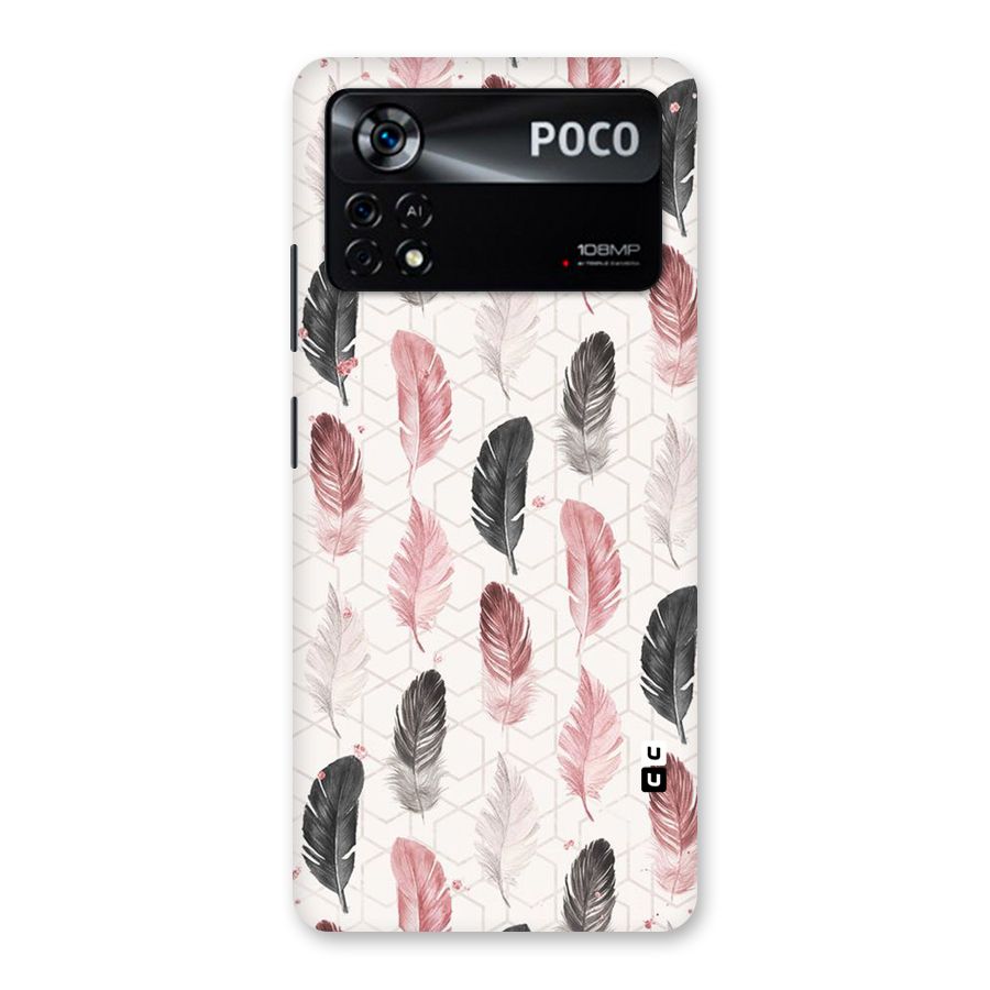 Feather Line Pattern Back Case for Poco X4 Pro 5G