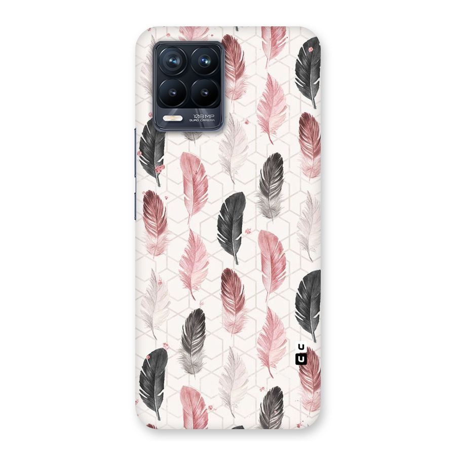 Feather Line Pattern Back Case for Realme 8 Pro