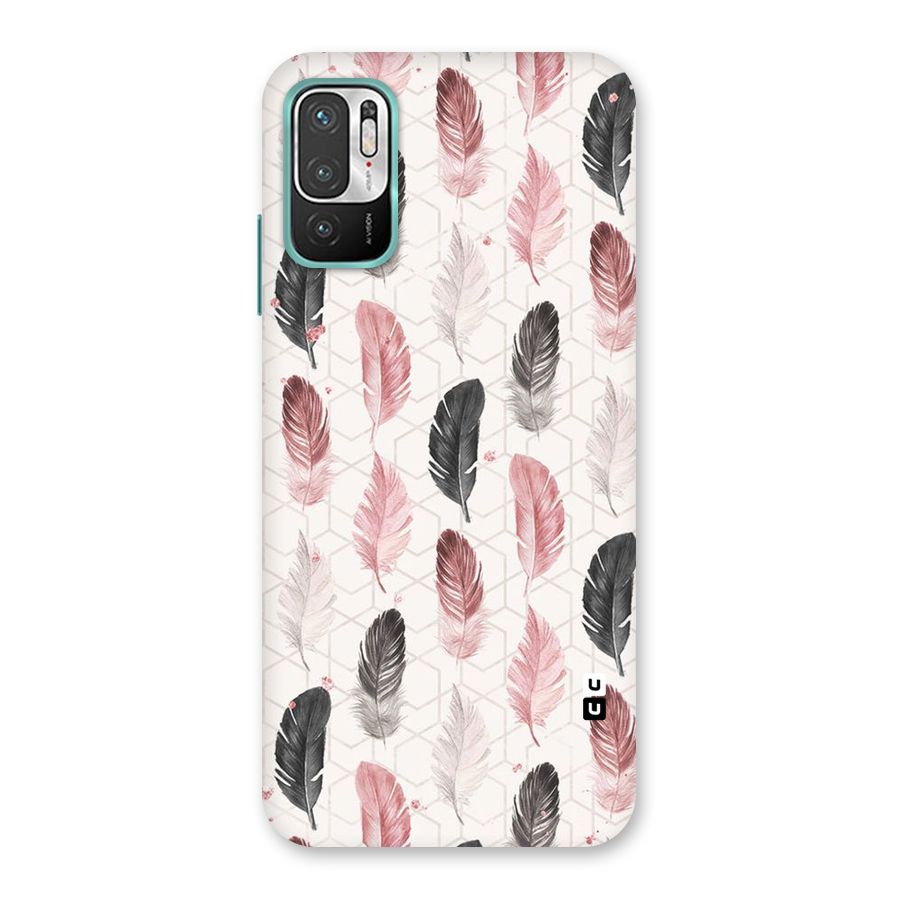 Feather Line Pattern Back Case for Redmi Note 10T 5G