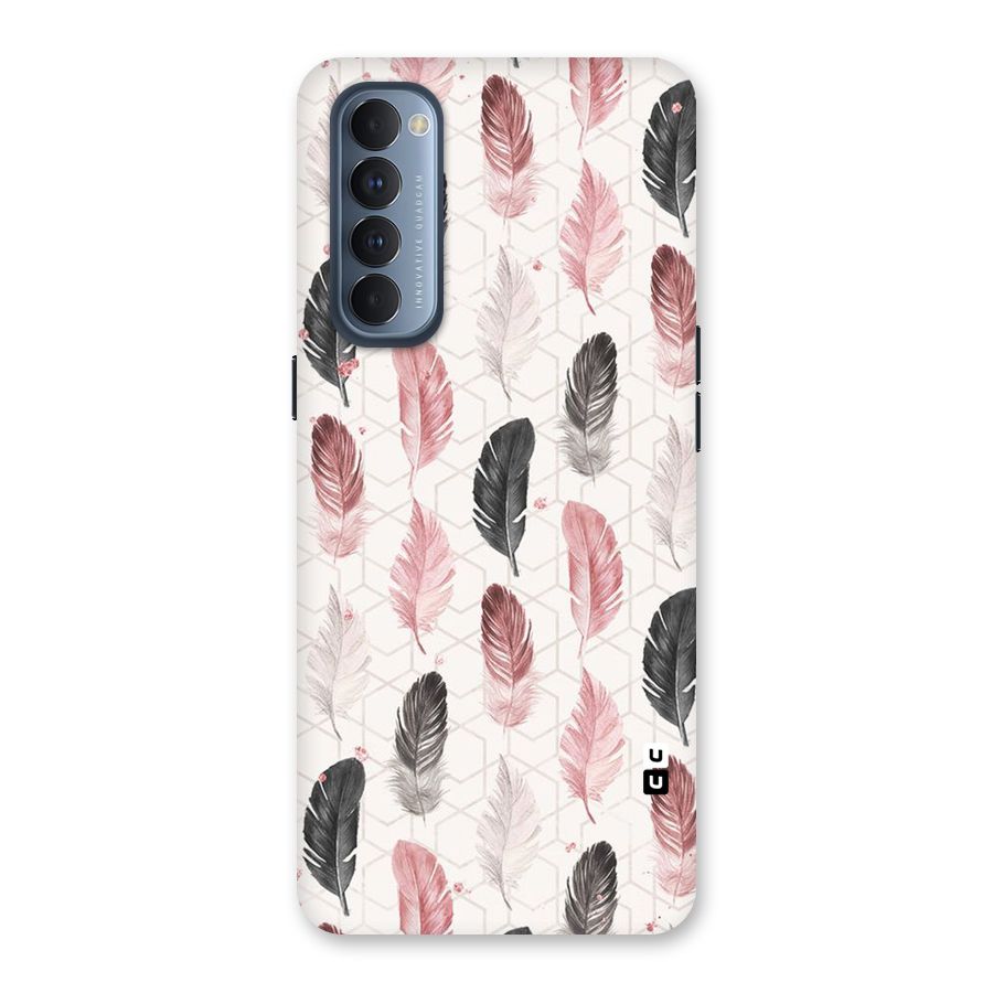 Feather Line Pattern Back Case for Reno4 Pro