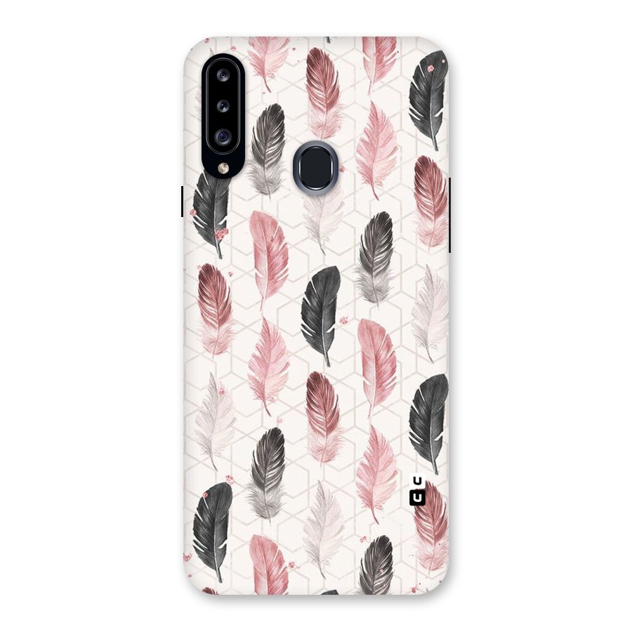 Feather Line Pattern Back Case for Samsung Galaxy A20s