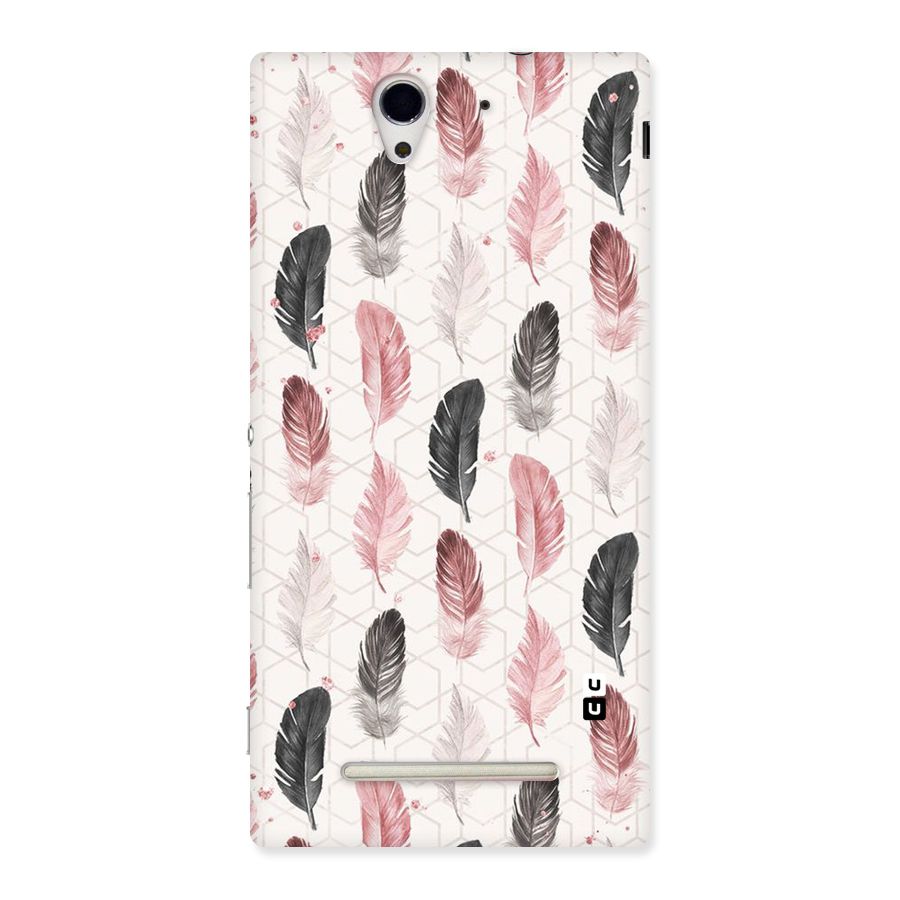 Feather Line Pattern Back Case for Sony Xperia C3