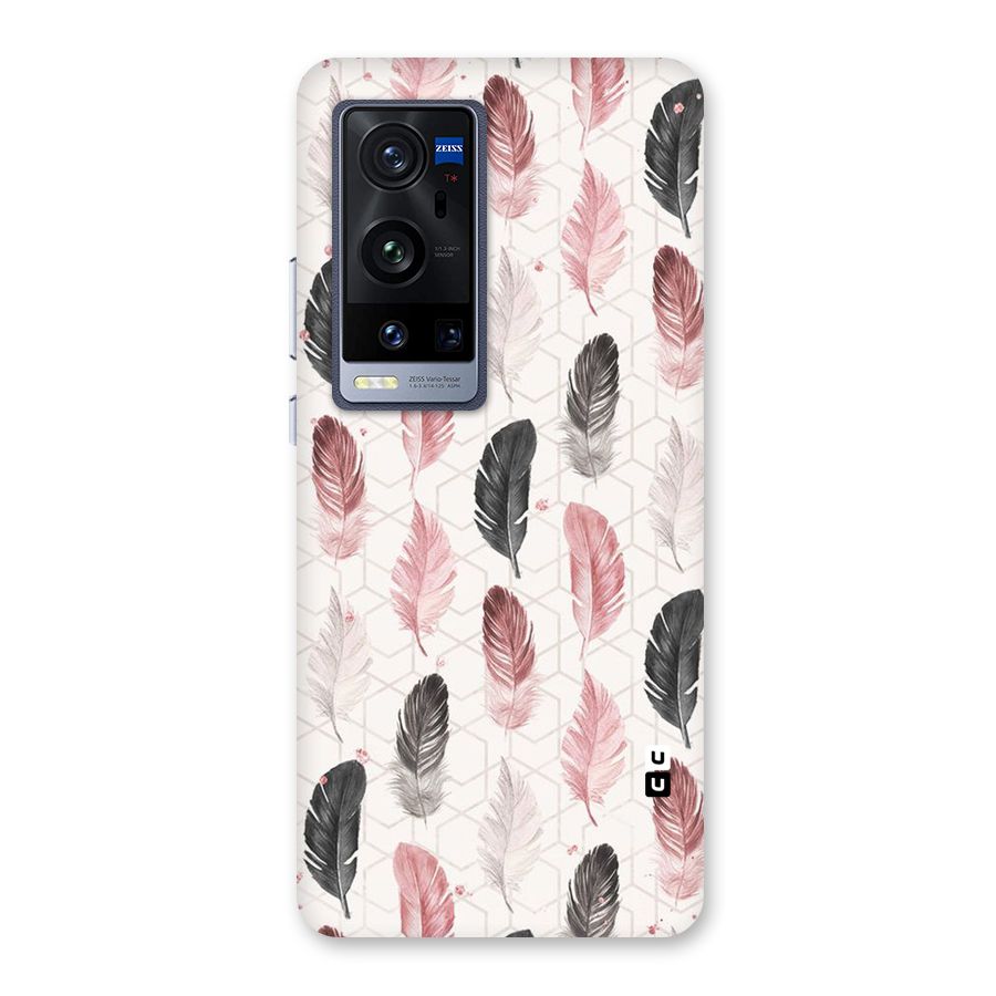 Feather Line Pattern Back Case for Vivo X60 Pro Plus