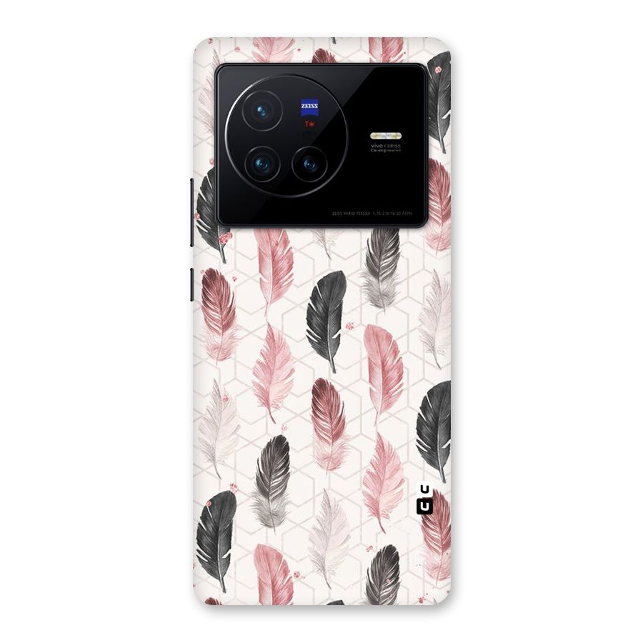 Feather Line Pattern Back Case for Vivo X80