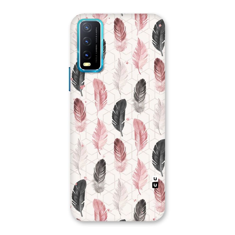 Feather Line Pattern Back Case for Vivo Y20A