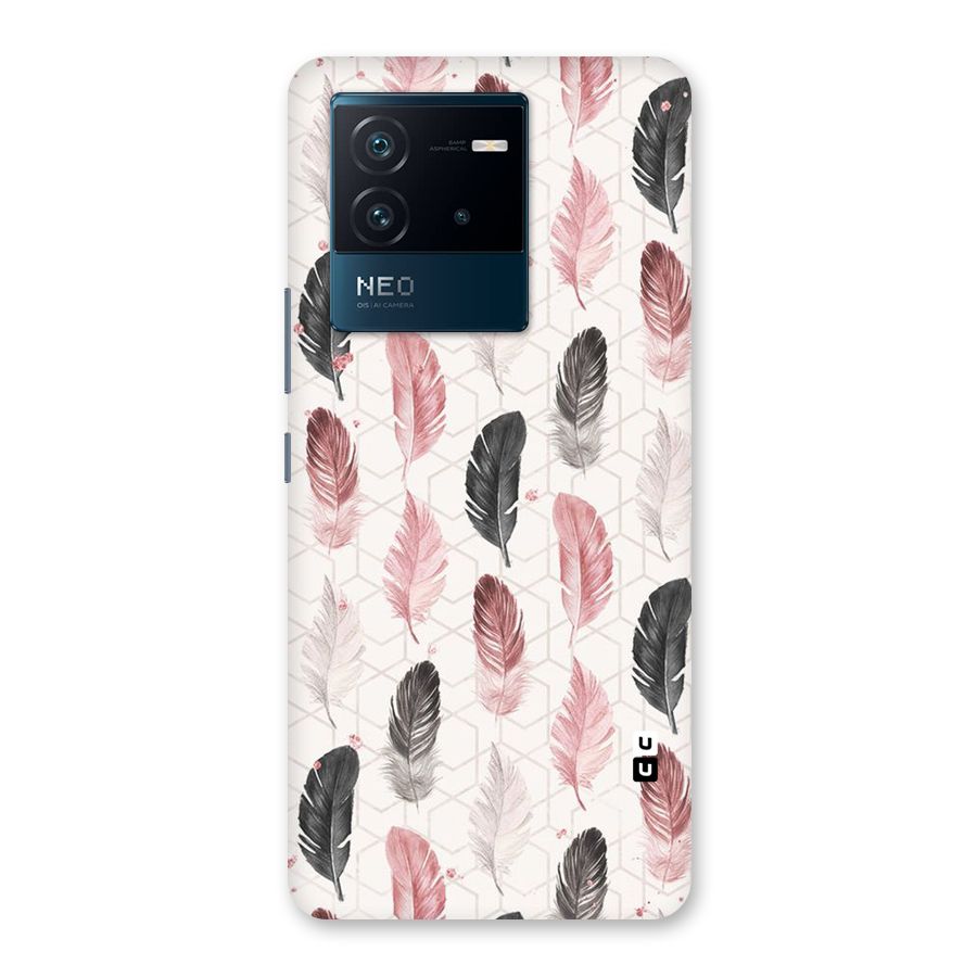 Feather Line Pattern Back Case for Vivo iQOO Neo 6 5G