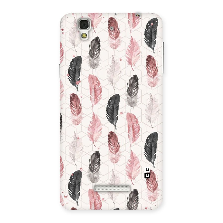 Feather Line Pattern Back Case for Yu Yureka